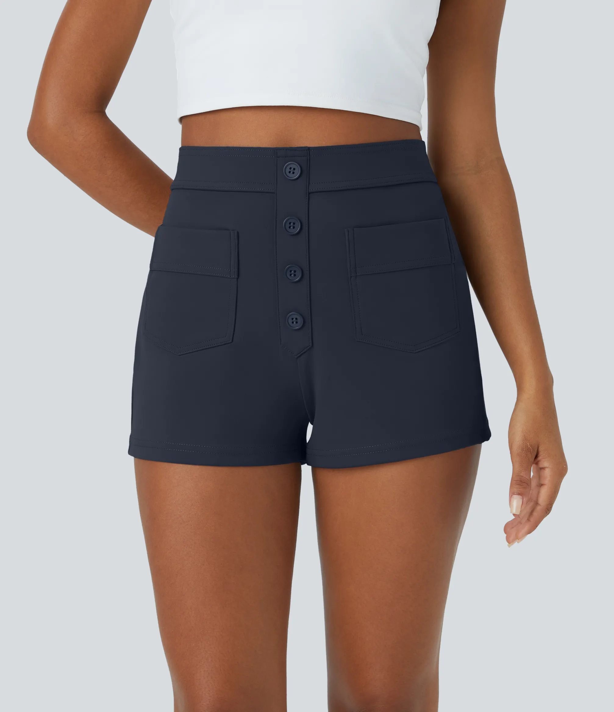 Shorts<HALARA High Waisted Pockets Casual Shorts 2.5''