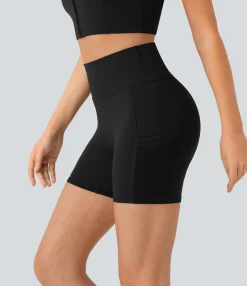 5'' Shorts|Active Shorts<HALARA High Waisted Pockets Contrast Mesh Yoga Biker Shorts 5''