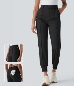 Joggers|Joggers<HALARA High Waisted Pockets Quick Dry Golf Joggers-Golf Tee Pocket-UPF40+
