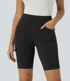 Active Shorts|Bikers<HALARA High Waisted Pockets Work Biker Shorts 8''