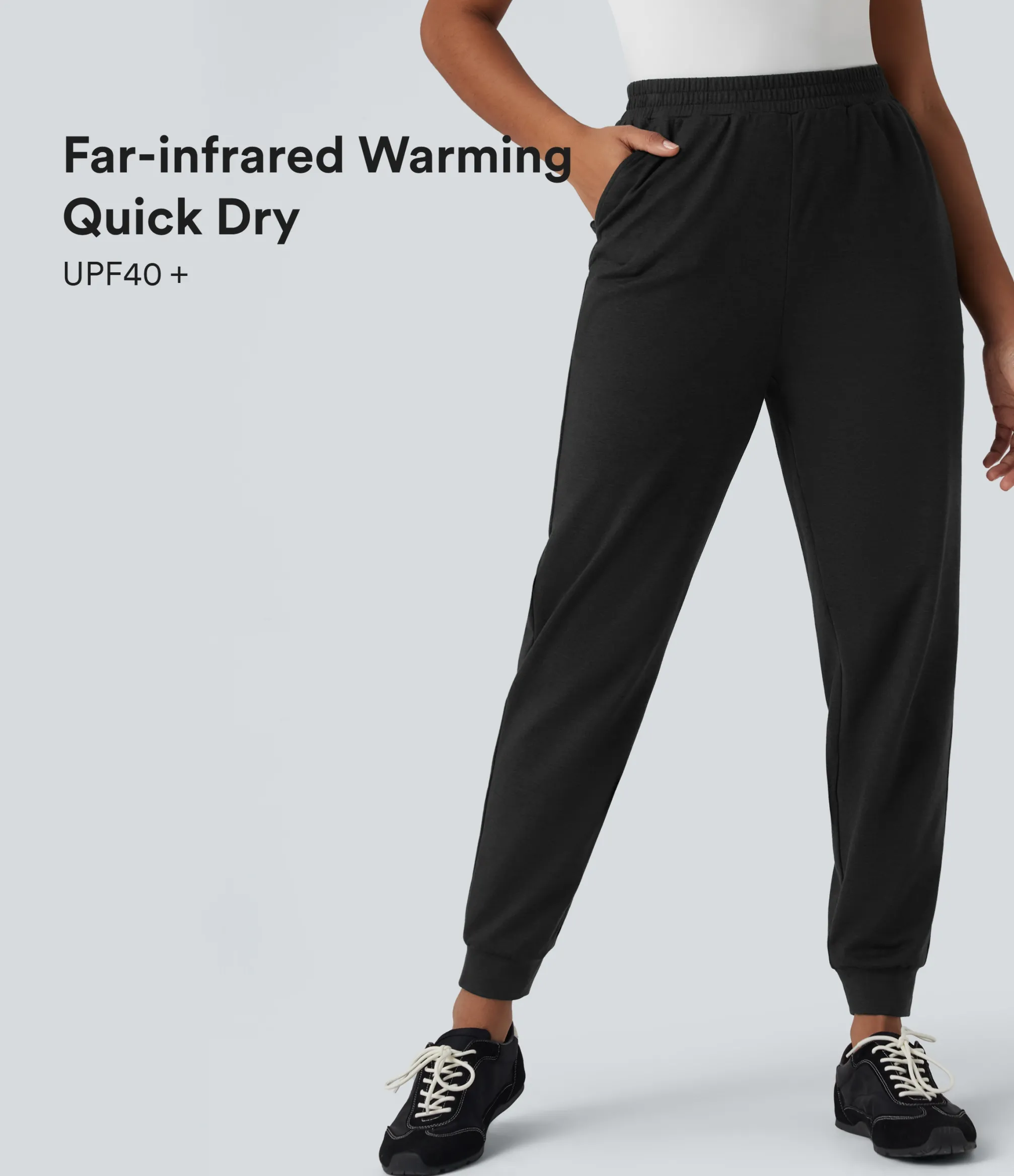 Joggers|Joggers<HALARA High Waisted Quick Dry Casual Heathered Joggers with Pockets-UPF40+