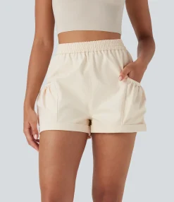 Shorts<HALARA High Waisted Shorts with Pockets