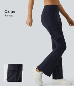 Pants|Cargo Pants<HALARA High Waisted Side Flap Pocket Cargo Flare Work Pants