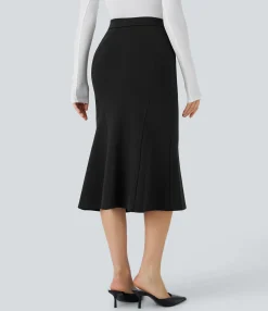 Maxi & Midi Skirts|Skirts<HALARA High Waisted Side Zip Pocket Midi Work Mermaid Skirt