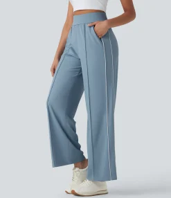 Pants|High-Waisted Pants<HALARA High Waisted Straight Leg Quick Dry Training Pants with Pockets-UPF40+
