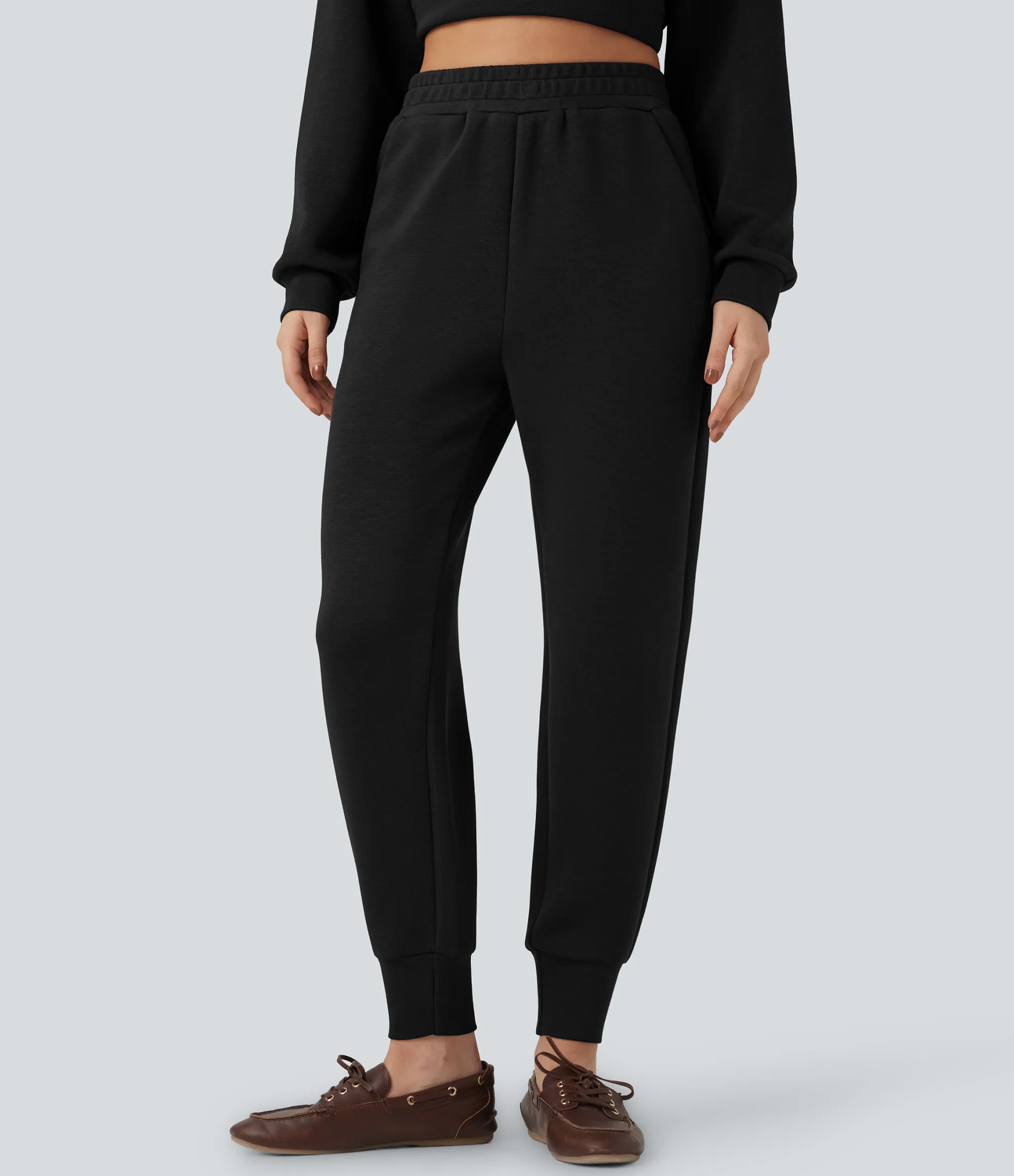 Pants|Joggers<HALARA High Waisted Tapered Casual Joggers with Pockets