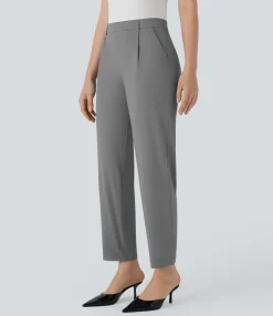 High-Waisted Pants|Work Pants<HALARA High Waisted Tapered Cool Touch Work Pants with Pockets