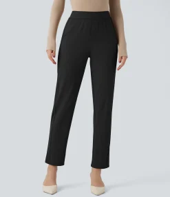 High-Waisted Pants|Work Pants<HALARA High Waisted Tapered Work Pants