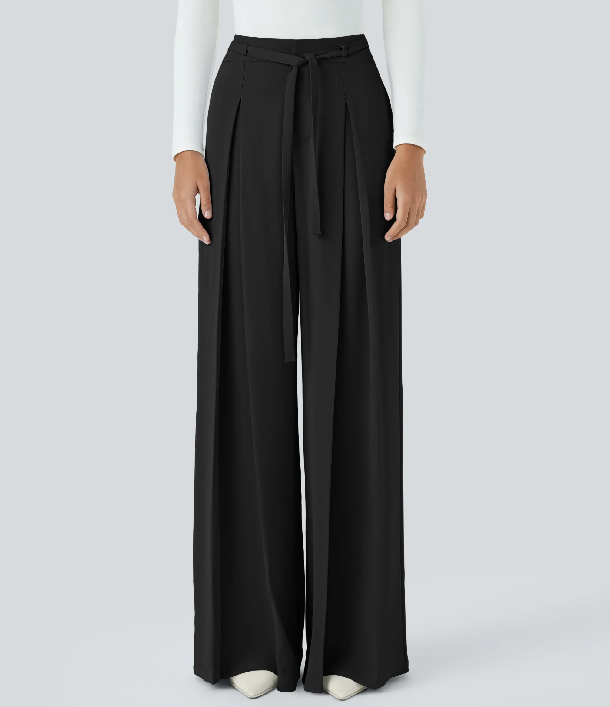 High-Waisted Pants|Pants<HALARA High Waisted Tie Pocket Wide Leg Work Pants