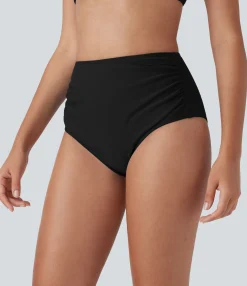 Beachwear<HALARA High Waisted Tummy Control Ruched Bikini Bottom Swimsuit
