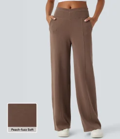 Pants|High-Waisted Pants<HALARA High Waisted V Shaped Pocket Wide Leg Casual Pants
