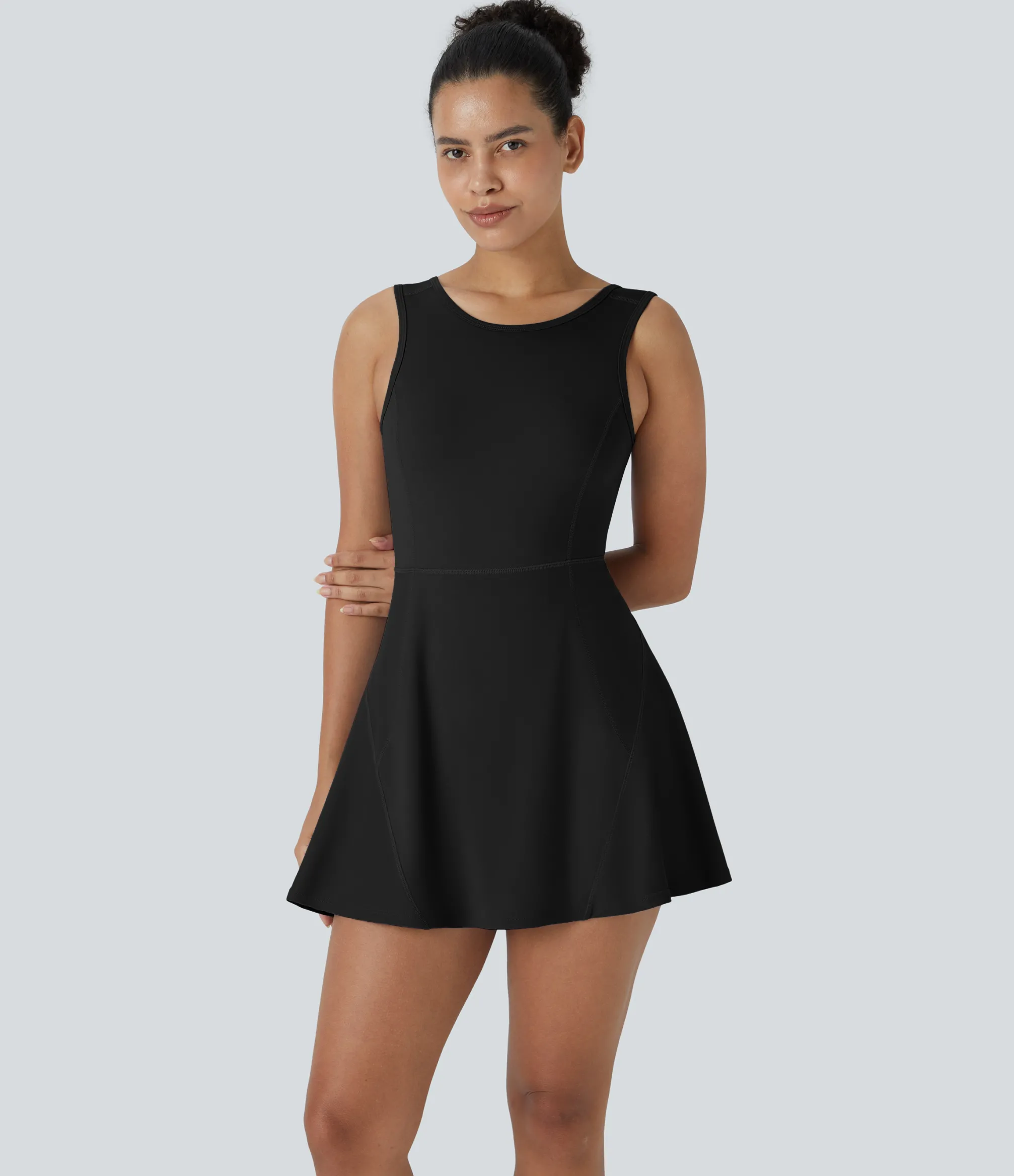Mini Dresses|Active Dresses<HALARA 2-in-1 Pocket Mini Flare Golf Active Dress
