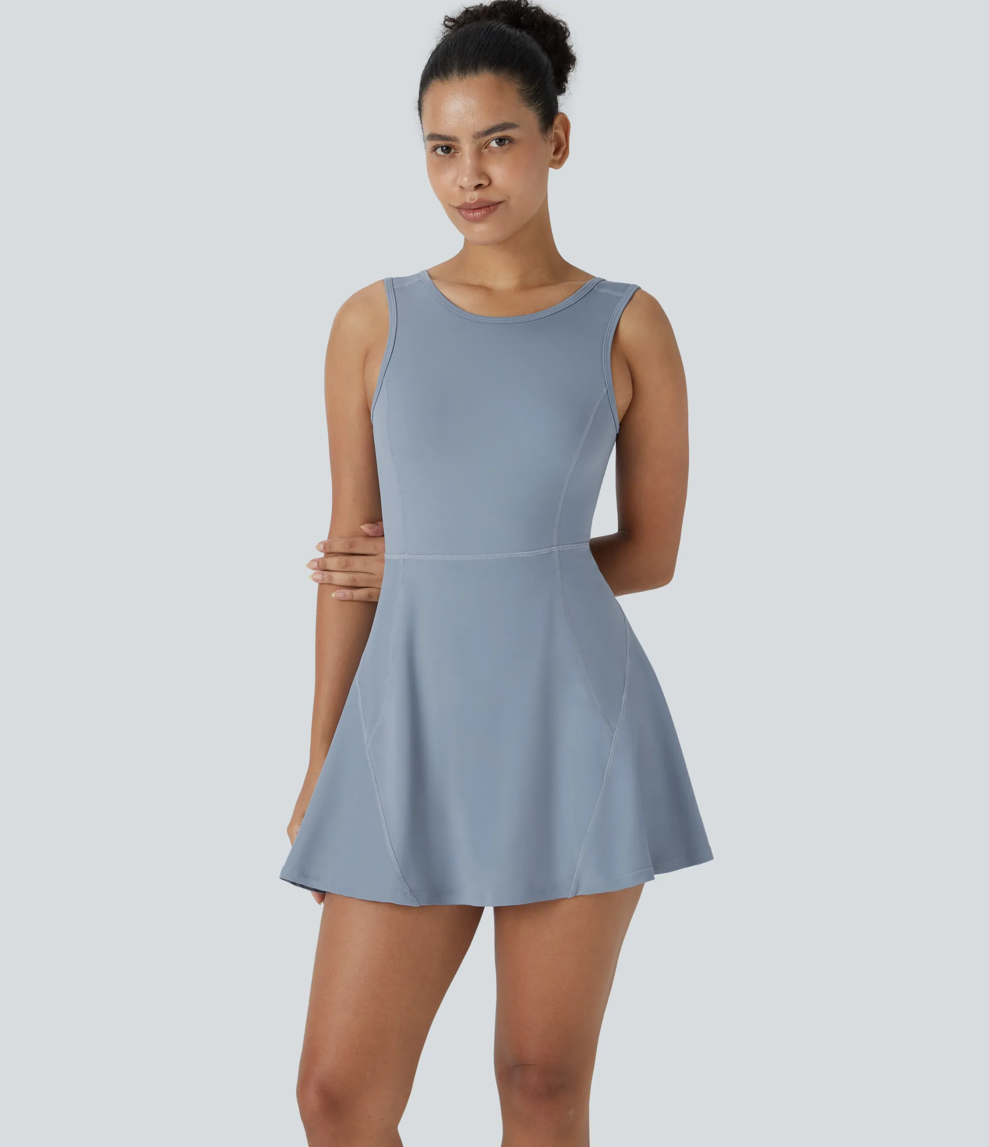 Mini Dresses|Active Dresses<HALARA 2-in-1 Pocket Mini Flare Golf Active Dress
