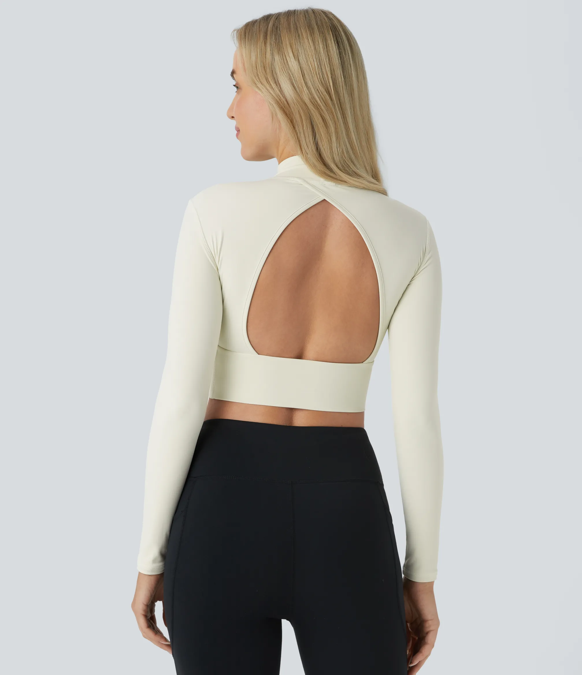 Yoga Tops<HALARA Long Sleeve Cropped Yoga Top