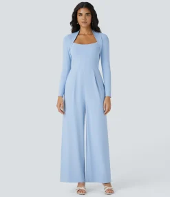 Jumpsuits<HALARA Long Sleeve Wide Leg Jumpsuit