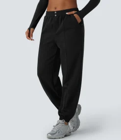 Joggers|Joggers<HALARA Low Rise Decorative Pocket Pilates Joggers