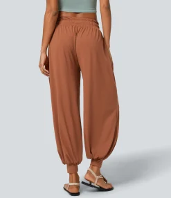 Pants|Joggers<HALARA Low Rise Drawstring Pocket Boho Casual Joggers