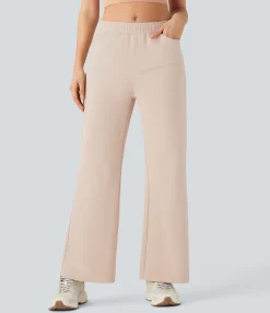 Straight-Leg Pants|Pants<HALARA Low Rise Drawstring Straight Leg Yoga Pants with Pockets