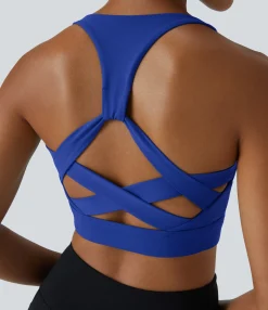 Yoga Tops|Sports Bras<HALARA Low Support Racerback Yoga Sports Bra