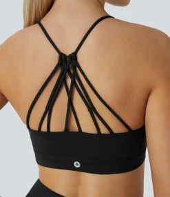 Yoga Tops|Sports Bras<HALARA Low Support U Neck Yoga Sports Bra