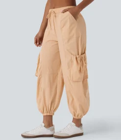 Cargo Pants|Joggers<HALARA Mid Low Rise Drawstring Pockets Casual Cargo Joggers