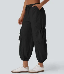 Cargo Pants|Joggers<HALARA Mid Low Rise Drawstring Pockets Casual Cargo Joggers