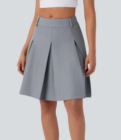 Skirts<HALARA Mid Rise A-Line Mini Casual Skirt