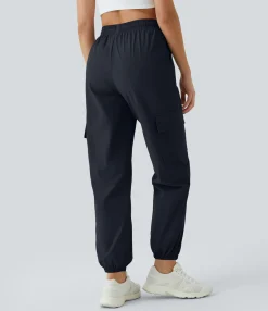 Cargo Pants|Joggers<HALARA Mid Rise Drawstring Pocket Casual Cargo Joggers