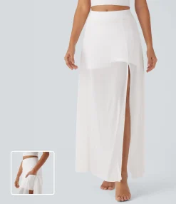 Skirts<HALARA Mid Rise 2-in-1 Maxi Dance Skirt with Pocket