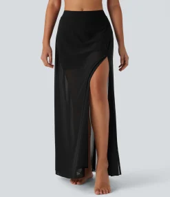 Skirts<HALARA Mid Rise 2-in-1 Maxi Dance Skirt with Pocket