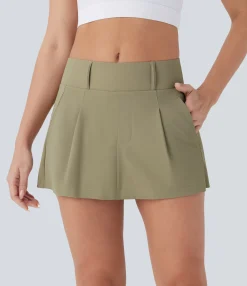 Mini Skirts|Active Skirts<HALARA Mid Rise Pocket 2-in-1 Mini Golf Skirt