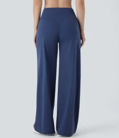 Straight-Leg Pants|Pants<HALARA Mid Rise Straight Leg Yoga Pants with Side Zip Pocket