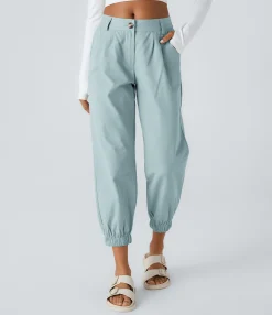 Joggers|Joggers<HALARA Mid Rise Zipper Pocket Casual Cotton Joggers