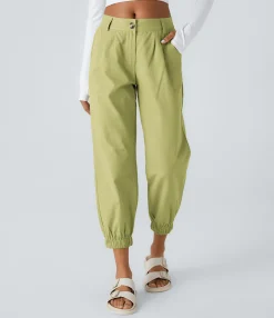 Joggers|Joggers<HALARA Mid Rise Zipper Pocket Casual Cotton Joggers