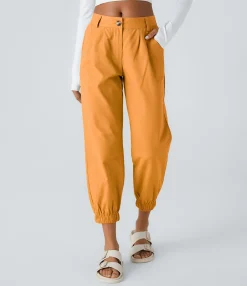 Joggers|Joggers<HALARA Mid Rise Zipper Pocket Casual Cotton Joggers