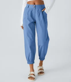 Joggers|Joggers<HALARA Mid Rise Zipper Pocket Casual Cotton Joggers