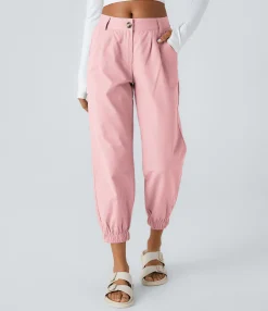 Joggers|Joggers<HALARA Mid Rise Zipper Pocket Casual Cotton Joggers
