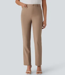 Work Pants|Pants<HALARA Mid Rise Zipper Pocket Work Pants