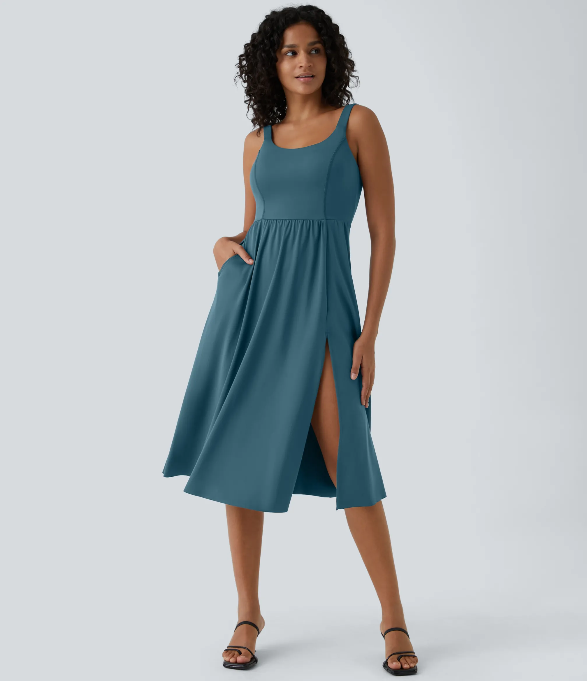 Maxi & Midi Dresses|Dresses<HALARA Padded Midi Casual Dress