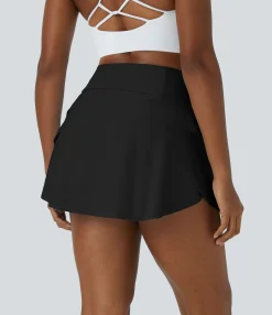 Mini Skirts|Casual Skirts<HALARA Plain 2-in-1 Back Waistband Pocket Dance Skirt