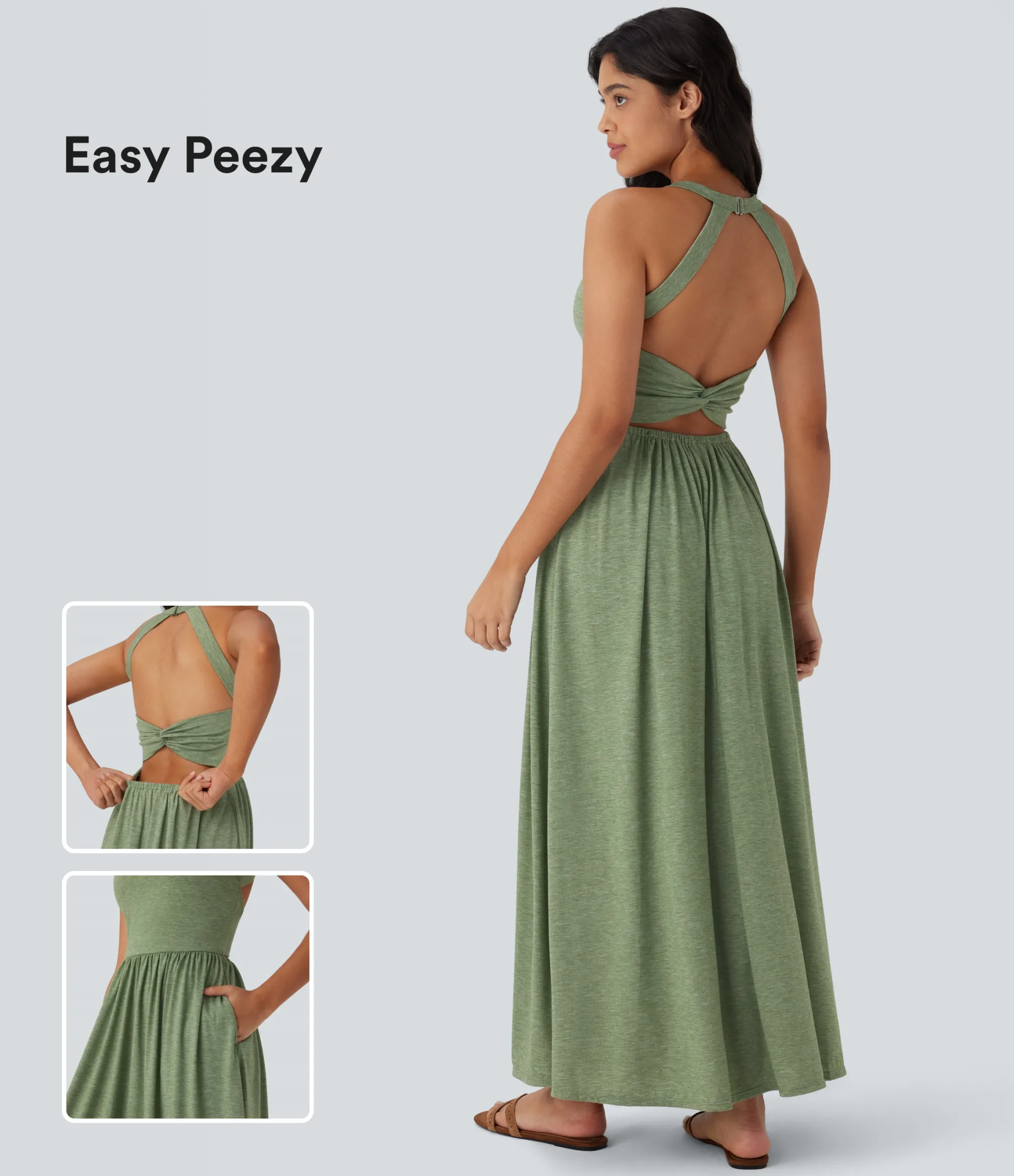 Maxi & Midi Dresses|Dresses<HALARA Pocket Flowy Maxi Dress