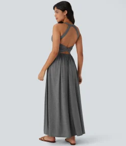 Maxi & Midi Dresses|Dresses<HALARA Pocket Flowy Maxi Dress