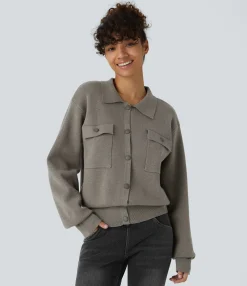 Sweaters<HALARA Pocket Long Sleeve Casual Sweater