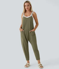 Jumpsuits<HALARA Pockets Ankle Length Casual Loose Tapered Jumpsuit