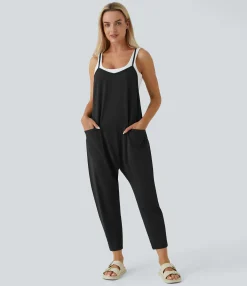 Jumpsuits<HALARA Pockets Ankle Length Casual Loose Tapered Jumpsuit