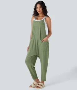 Jumpsuits<HALARA Pockets Casual Harem Tapered Jumpsuit