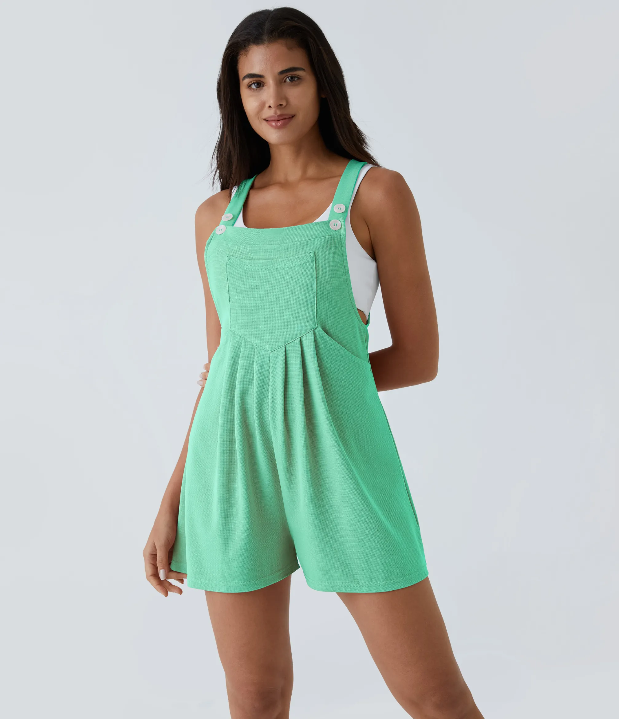 Jumpsuits<HALARA Pockets Waffle Casual Overalls