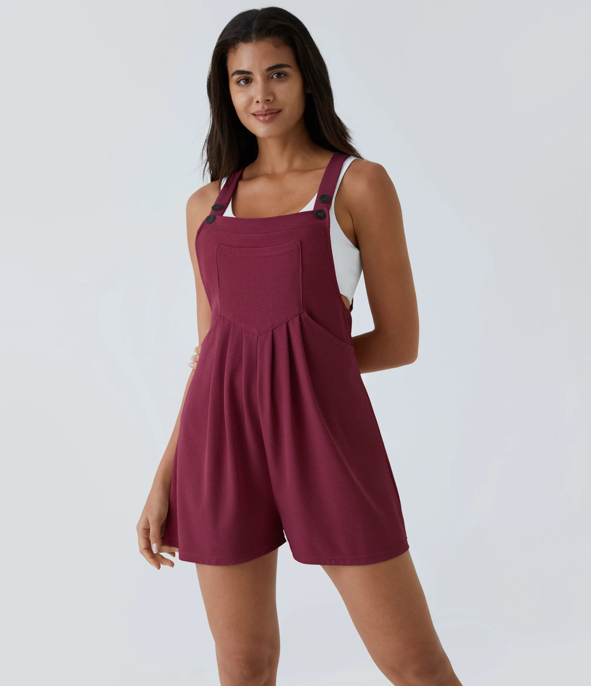 Jumpsuits<HALARA Pockets Waffle Casual Overalls