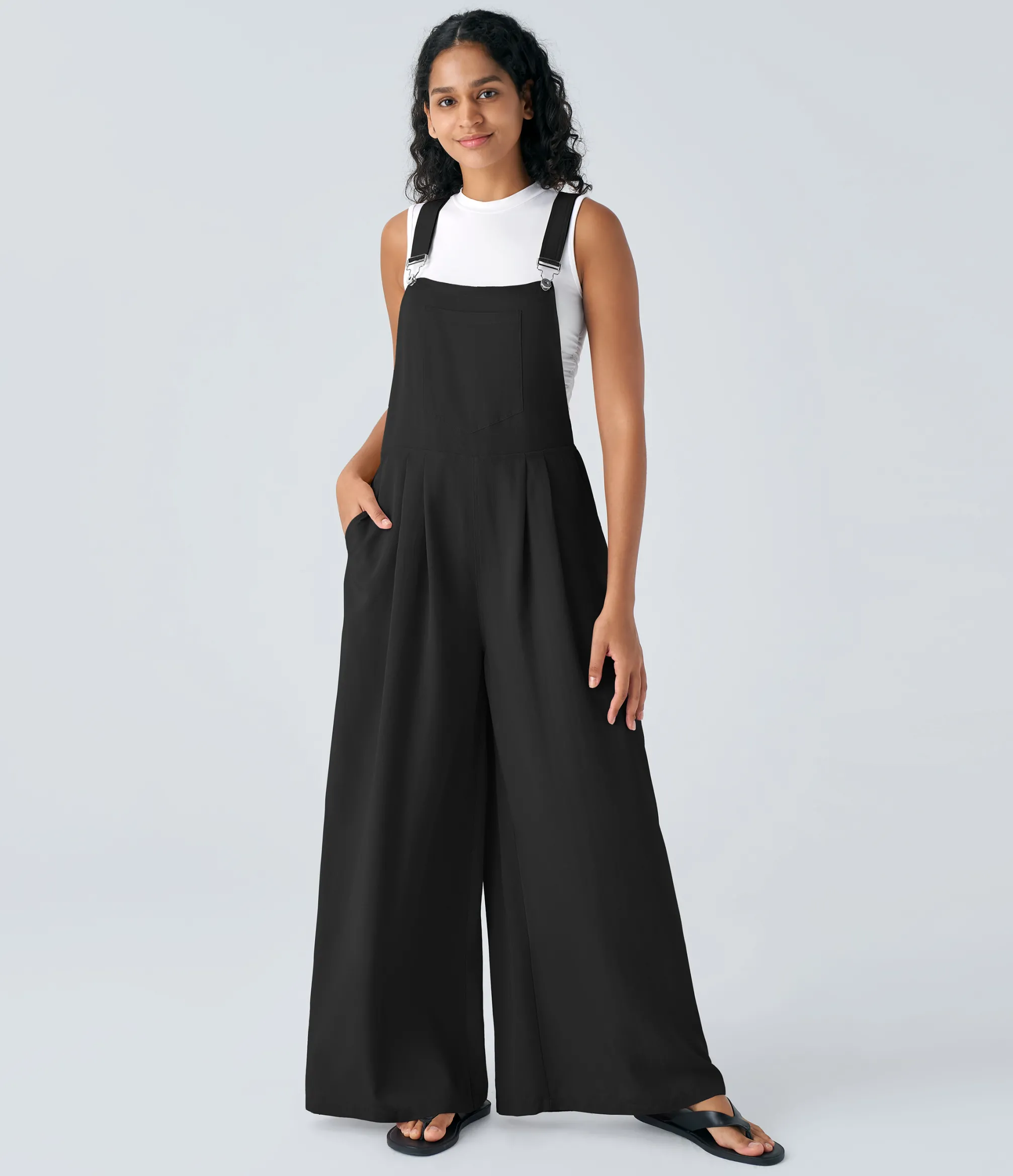 Jumpsuits<HALARA Pockets Wide Leg Overalls