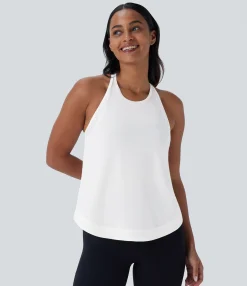 Tank Tops & Camis|Tank Tops<HALARA Racerback Curved Hem Stripe Quick Dry Running Tank Top